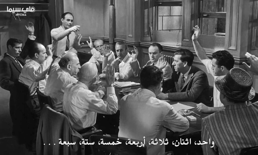 مراجعة فلم 12 Angry Men (هيئة المحلفين) 9 صورة لأول تصويت لهيئة المحلفين في 12 Angry Men